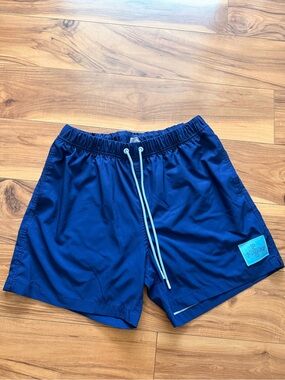 Lift Threadz Navy Shorts with Light Blue Drawstring